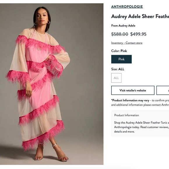 Audrey Adele Other - Audrey Adele Sheer Feather Tunic